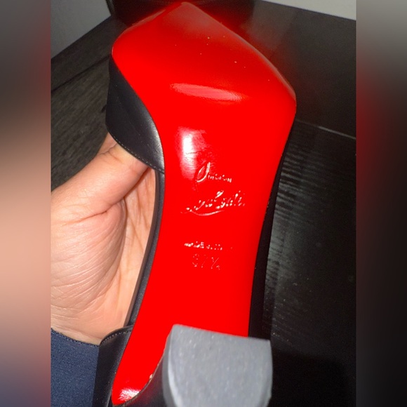 CHRISTIAN LOUBOUTIN VIBELLA POINTED TOE HALF D'ORSAY PUMP 7 1/2 - Picture 7 of 9